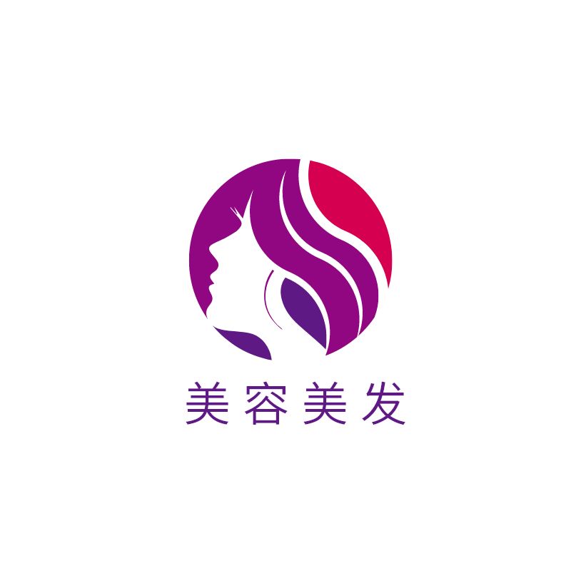 紫色抽象美學 美容美發Logo設計的品牌靈魂與市場攻略